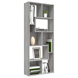 Book Cabinet Grey Sonoma 67x24x161 cm Engineered Wood - Low Angle