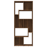 Book Cabinet Brown Oak 67x24x161 cm Engineered Wood - Side View