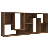 Book Cabinet Brown Oak 67x24x161 cm Engineered Wood - 45-Degree Angle