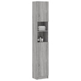 Bathroom Cabinet Grey Sonoma 32x25.5x190 cm Engineered Wood - Side View