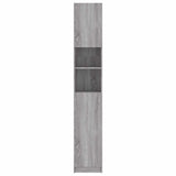 Bathroom Cabinet Grey Sonoma 32x25.5x190 cm Engineered Wood - 45-Degree Angle