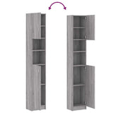 Bathroom Cabinet Grey Sonoma 32x25.5x190 cm Engineered Wood - Extra Image