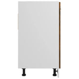 Sink Bottom Cabinet Lyon Smoked Oak 80x46x81.5 cm Engineered Wood - Rear View