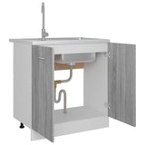 Sink Bottom Cabinet Lyon Grey Sonoma 80x46x81.5 cm Engineered Wood - Top-Down View