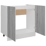 Sink Bottom Cabinet Lyon Grey Sonoma 80x46x81.5 cm Engineered Wood - Close-Up Angle