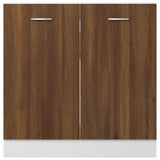 Sink Bottom Cabinet Lyon Brown Oak 80x46x81.5 cm Engineered Wood - 45-Degree Angle