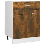 Drawer Bottom Cabinet Lyon Smoked Oak 60x46x81.5 cm Engineered Wood - Front View
