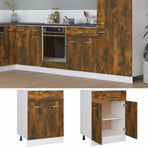 Drawer Bottom Cabinet "Lyon" Smoked Oak 60x46x81.5 cm