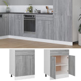 Drawer Bottom Cabinet Lyon Grey Sonoma 60x46x81.5 cm Engineered Wood - Side View