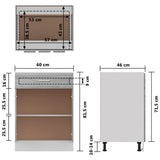 Drawer Bottom Cabinet Lyon Grey Sonoma 60x46x81.5 cm Engineered Wood - Extra Image