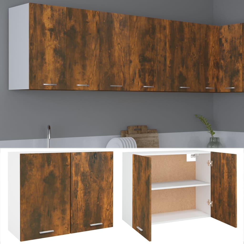 Hanging Cabinet Lyon Smoked Oak 80x31x60 cm Engineered Wood