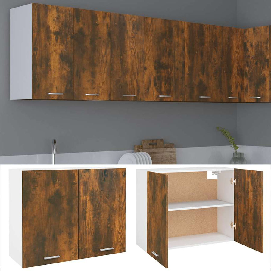 Hanging Cabinet Lyon Smoked Oak 80x31x60 cm Engineered Wood