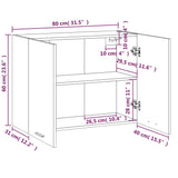 Hanging Cabinet Lyon Smoked Oak 80x31x60 cm Engineered Wood