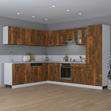 Hanging Cabinet Lyon Smoked Oak 80x31x60 cm Engineered Wood - Side View