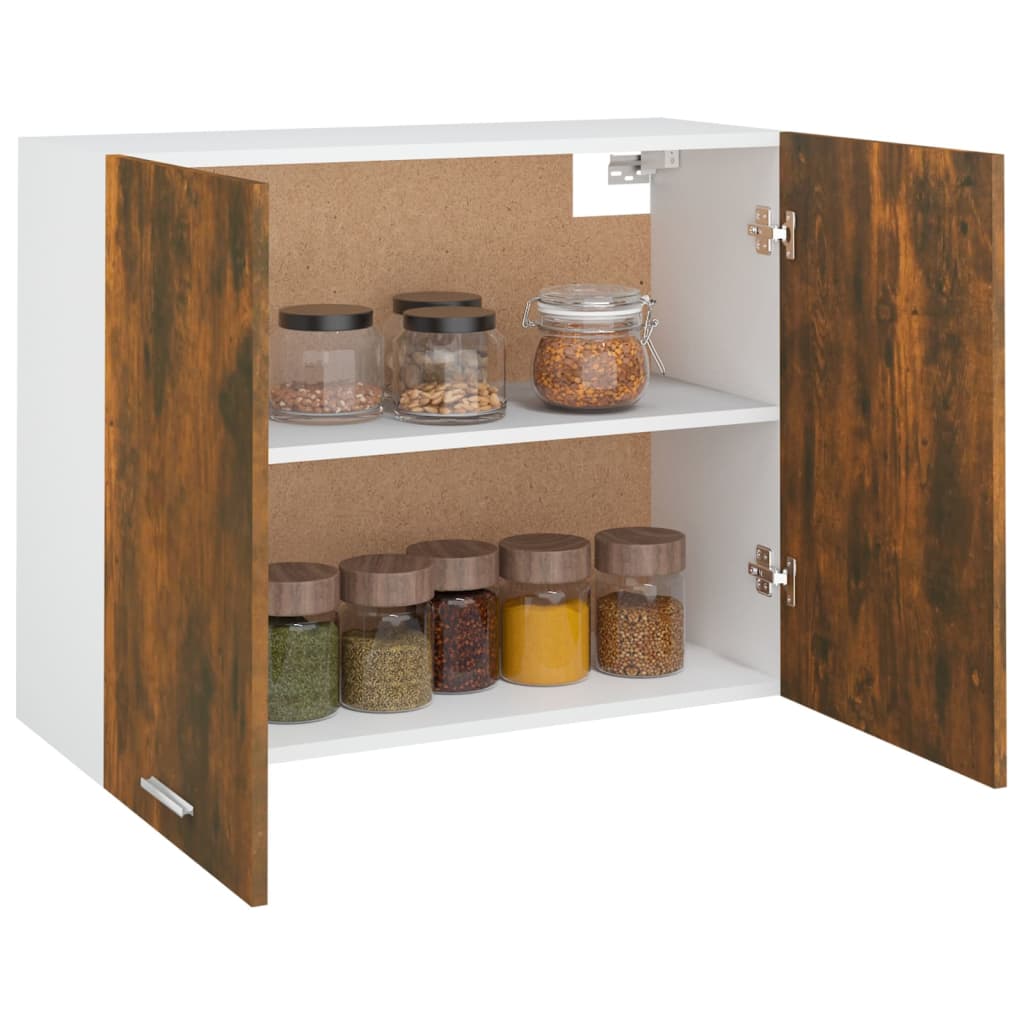 Hanging Cabinet Lyon Smoked Oak 80x31x60 cm Engineered Wood