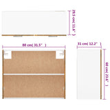 Hanging Cabinet Lyon Smoked Oak 80x31x60 cm Engineered Wood - Extra Image