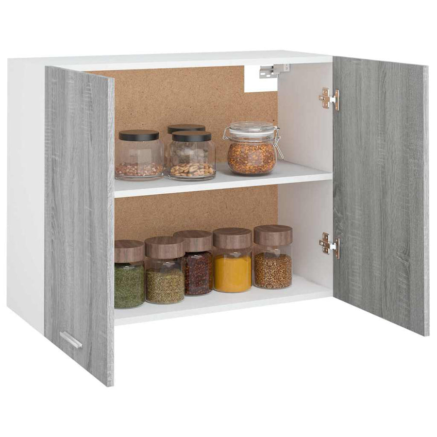 Hanging Cabinet Lyon Grey Sonoma 80x31x60 cm Engineered Wood