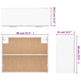 Hanging Cabinet Lyon Grey Sonoma 80x31x60 cm Engineered Wood - Extra Image