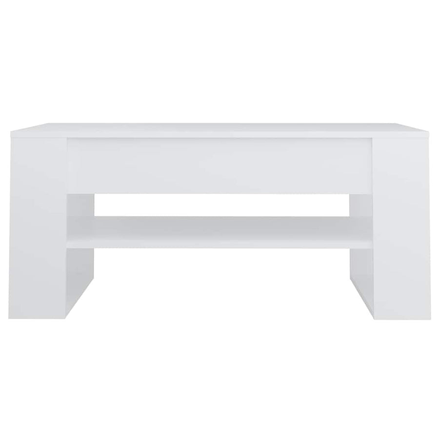 Coffee Table White 102x55x45 cm Engineered Wood