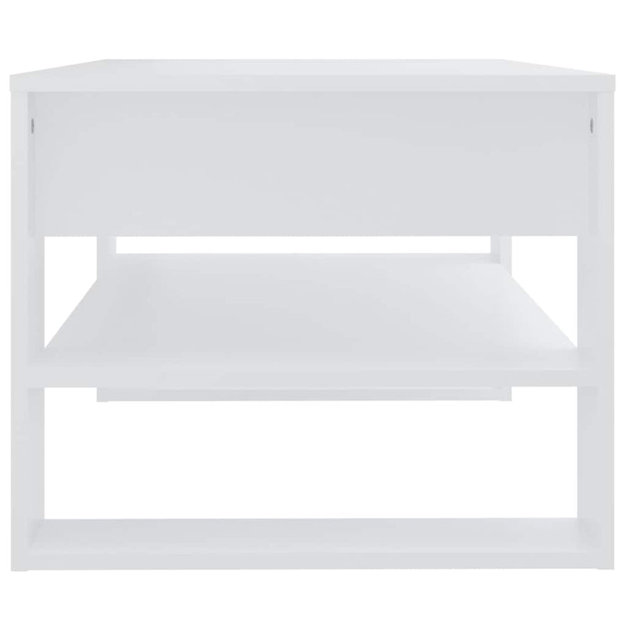 Coffee Table White 102x55x45 cm Engineered Wood