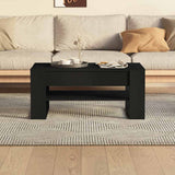 Coffee Table Black 102x55x45 cm Engineered Wood - 45-Degree Angle