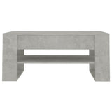 Coffee Table Concrete Grey 102x55x45 cm Engineered Wood