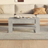Coffee Table Concrete Grey 102x55x45 cm Engineered Wood - 45-Degree Angle