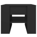 Coffee Table Black 55.5x55x45 cm Engineered Wood