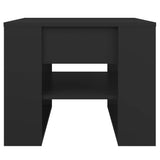 Coffee Table Black 55.5x55x45 cm Engineered Wood - Side View