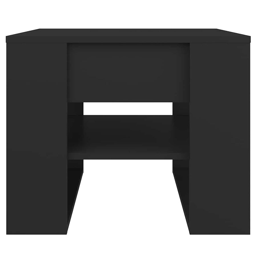 Coffee Table Black 55.5x55x45 cm Engineered Wood
