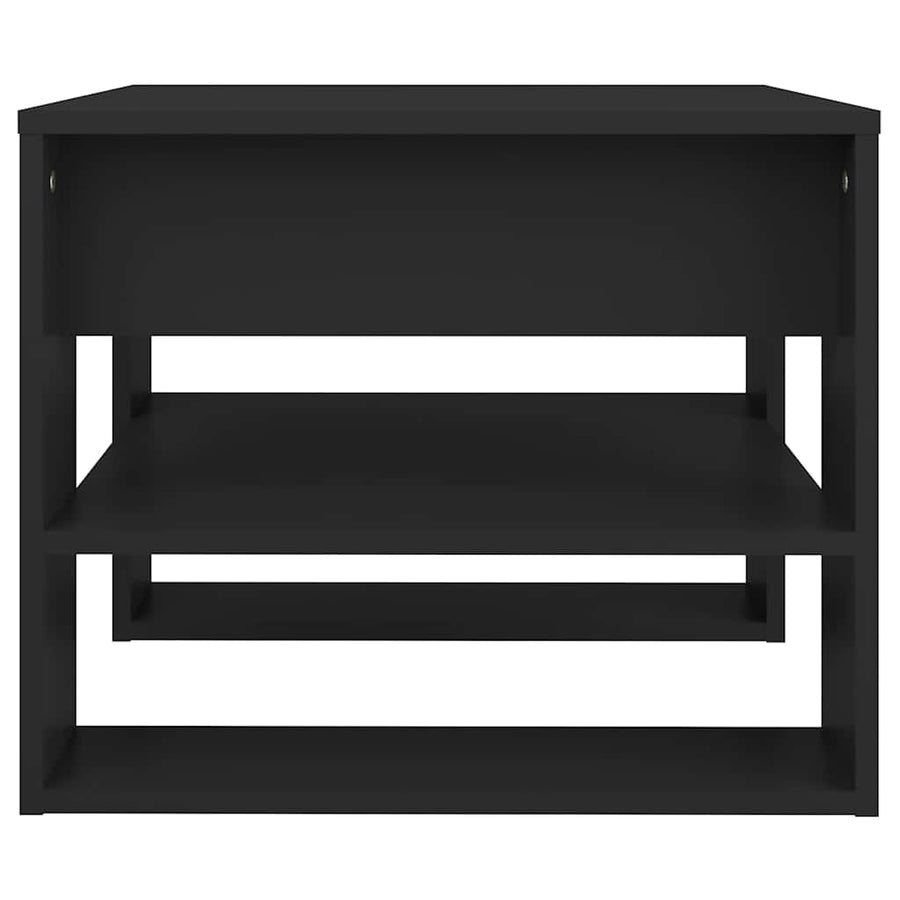 Coffee Table Black 55.5x55x45 cm Engineered Wood