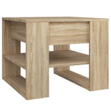 Coffee Table Sonoma Oak 55.5x55x45 cm Engineered Wood - Front View