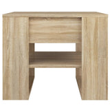 Coffee Table Sonoma Oak 55.5x55x45 cm Engineered Wood - Side View