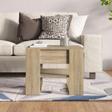 Coffee Table Sonoma Oak 55.5x55x45 cm Engineered Wood - 45-Degree Angle