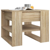 Coffee Table Sonoma Oak 55.5x55x45 cm Engineered Wood - Rear View