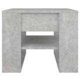 Coffee Table Concrete Grey 55.5x55x45 cm Engineered Wood - Side View