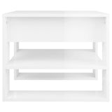 Coffee Table High Gloss White 55.5x55x45 cm Engineered Wood - Top-Down View