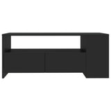 Coffee Table Black 102x55x42 cm Engineered Wood - Side View