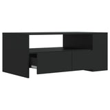 Coffee Table Black 102x55x42 cm Engineered Wood