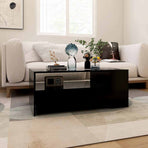 Coffee Table Black 102x55x42 cm Engineered Wood