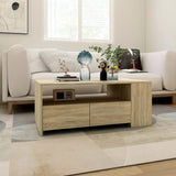 Coffee Table Sonoma Oak 102x55x42 cm Engineered Wood - 45-Degree Angle