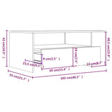 Coffee Table Sonoma Oak 102x55x42 cm Engineered Wood