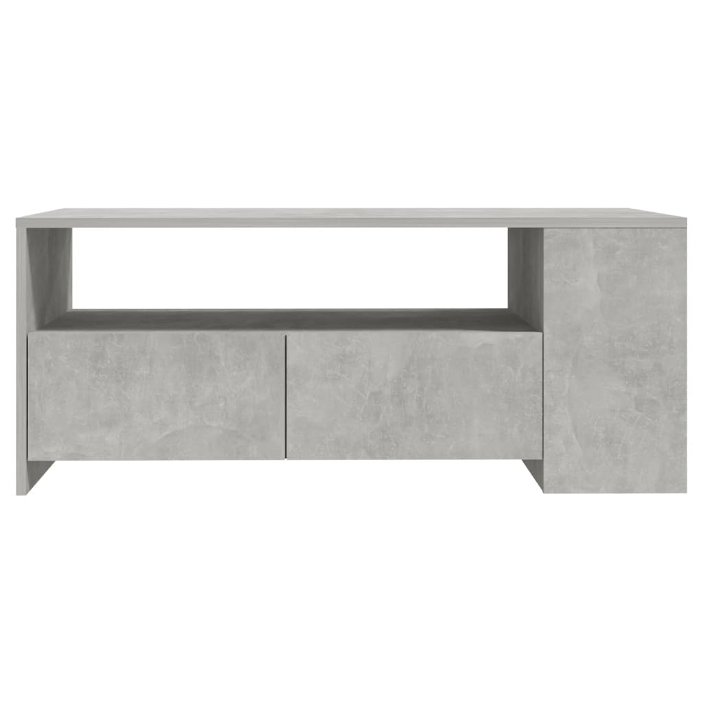 Coffee Table Concrete Grey 102x55x42 cm Engineered Wood