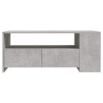 Coffee Table Concrete Grey 102x55x42 cm Engineered Wood