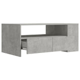 Coffee Table Concrete Grey 102x55x42 cm Engineered Wood