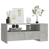 Coffee Table Concrete Grey 102x55x42 cm Engineered Wood - Rear View