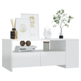 Coffee Table High Gloss White 102x55x42 cm Engineered Wood