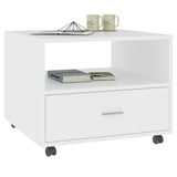 Coffee Table White 55x55x40 cm Engineered Wood - Top-Down View