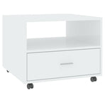 Coffee Table High Gloss White 55x55x40 cm Engineered Wood