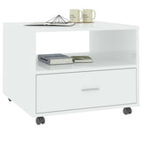 Coffee Table High Gloss White 55x55x40 cm Engineered Wood - Top-Down View